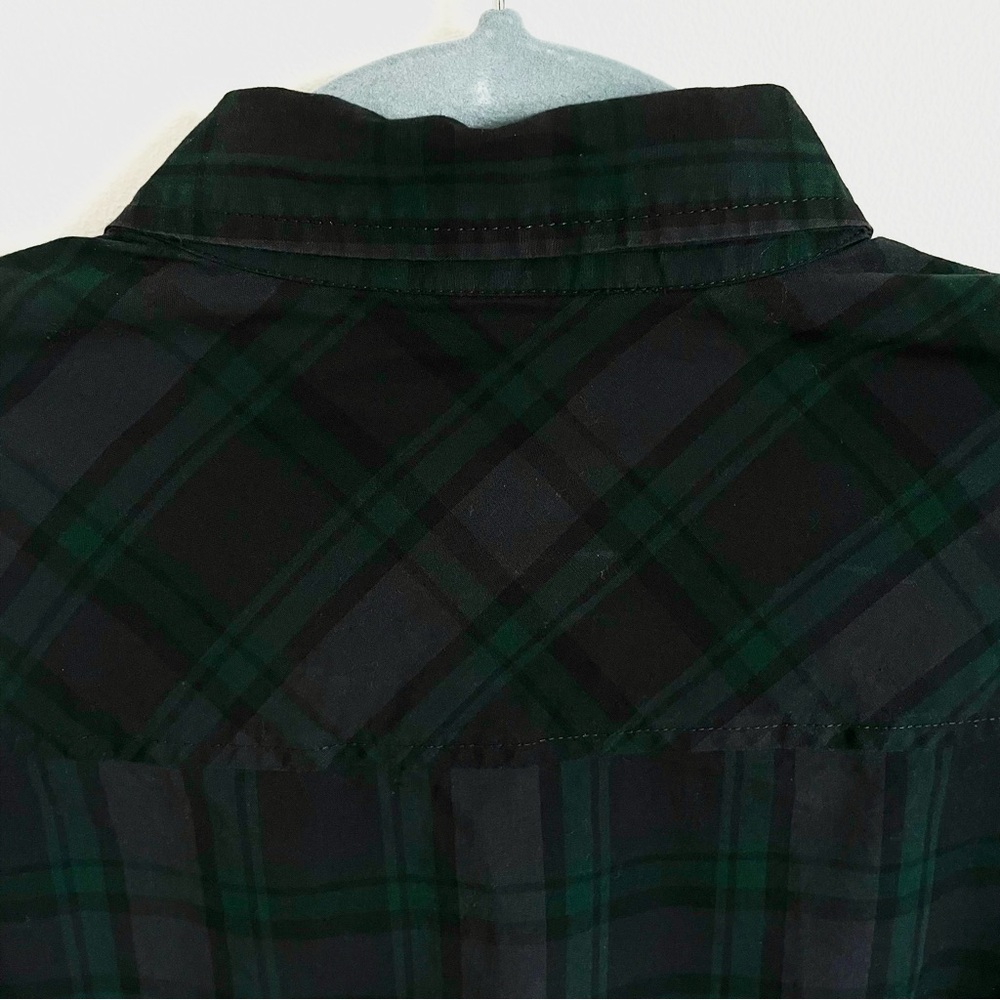J. Crew Slim Stretch Perfect Shirt In Black Watch Tartan Size 6 EUC - Picture 11 of 14